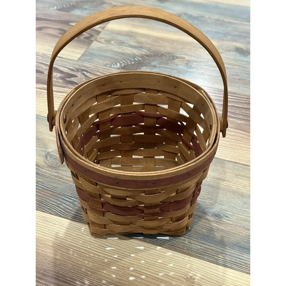 LONGABERGER CHRISTMAS COLLECTION POINSETTIA BASKET 1988 EDITION SIGNED